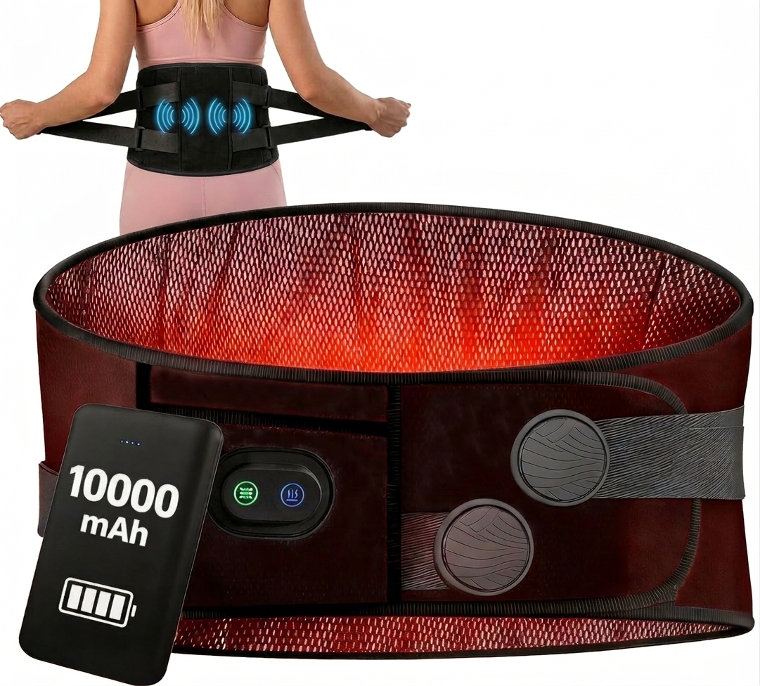 Back Brace Cordless Heating Pad for Back Pain Relief Heating Vibration & Lumbar support