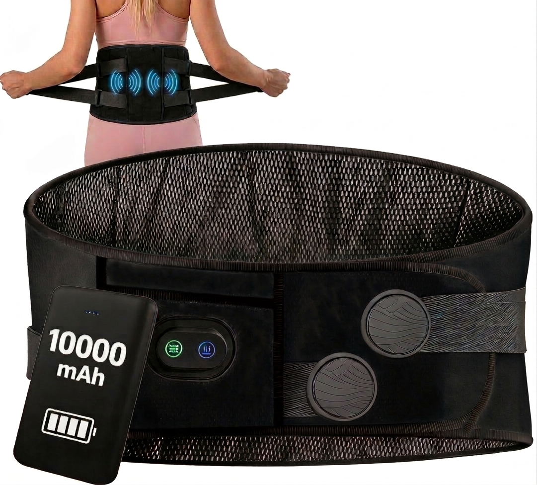 Back Brace Cordless Heating Pad for Back Pain Relief Heating Vibration & Lumbar support